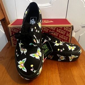 NWT VANS Stackform Authentic Glow in the Dark Butterflies